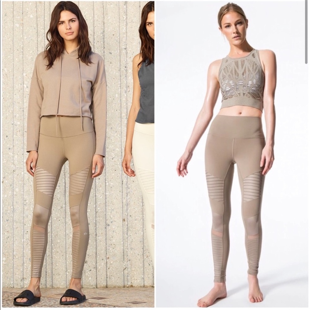 ALO Moto Leggings Medium in Dusty Rose Mauve